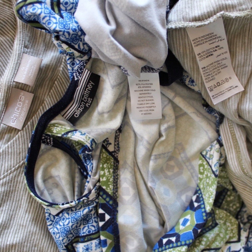 Plus Size (2) Piece Preowned Dress Bundle Lot Chico’s Size 20/22 2X - Picture 7 of 7